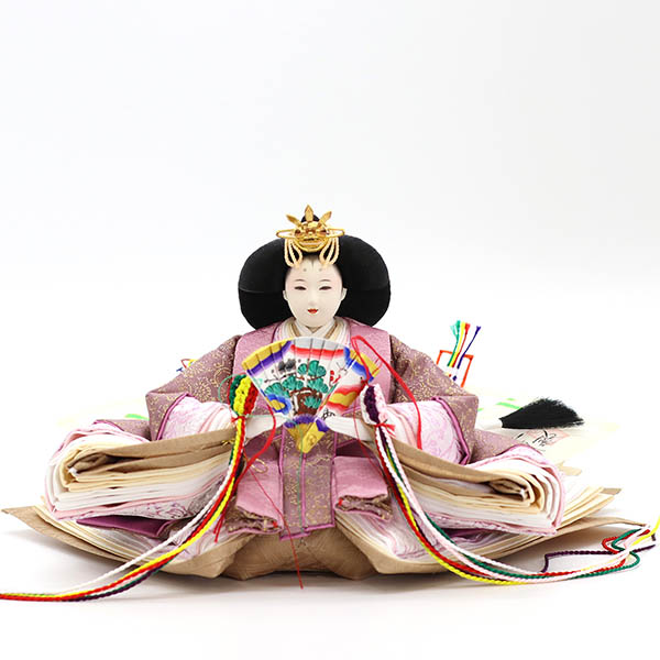 久月　 雛人形　二世光匠作 正絹 衣裳着 京十二番親王 平飾り 白木 木目 久月監製　詳細画像