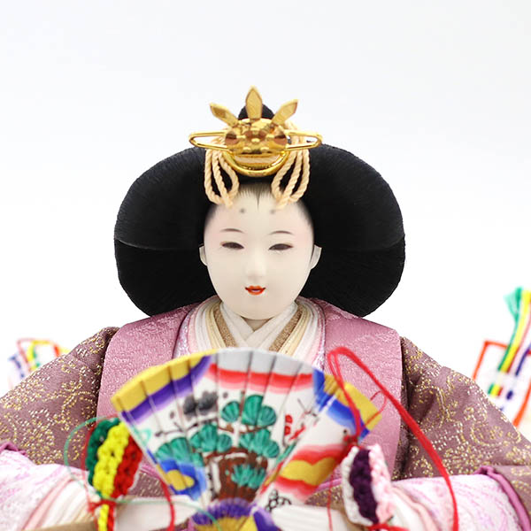 久月　 雛人形　二世光匠作 正絹 衣裳着 京十二番親王 平飾り 白木 木目 久月監製　詳細画像