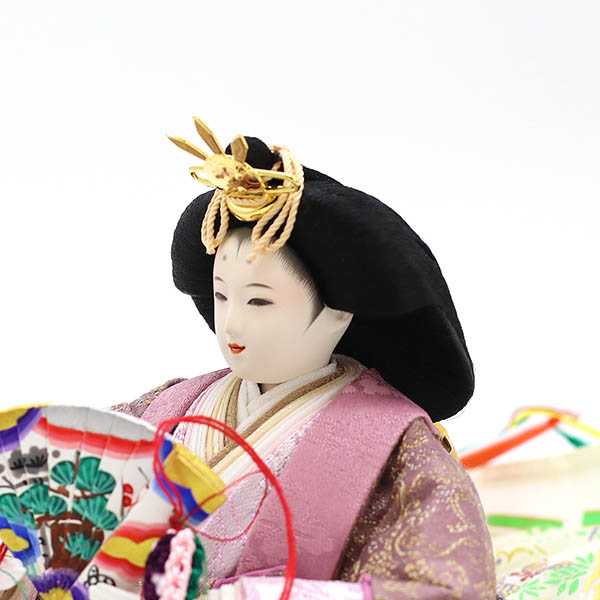 久月　 雛人形　二世光匠作 正絹 衣裳着 京十二番親王 平飾り 白木 木目 久月監製　詳細画像