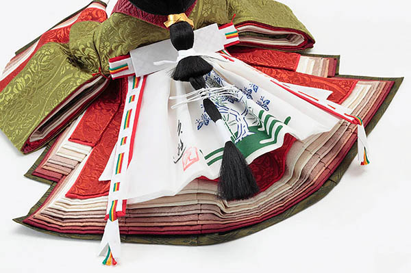 雛人形 久月 清水久遊作 正絹唐織 衣裳着 三五親王 平飾り 久月監製 詳細画像 久月 雛人形 清水久遊作 正絹唐織 衣裳着 三五親王 平飾り 久月監製 詳細画像