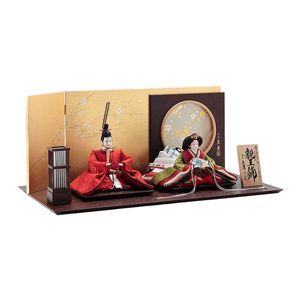 雛人形 久月 清水久遊作 正絹唐織 衣裳着 三五親王 平飾り 久月監製 詳細画像 久月 雛人形 清水久遊作 正絹唐織 衣裳着 三五親王 平飾り 久月監製 詳細画像