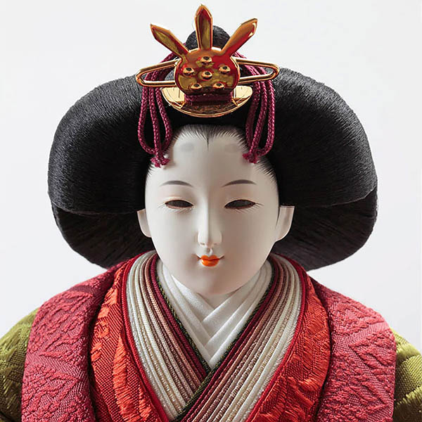 雛人形 久月 清水久遊作 正絹唐織 衣裳着 三五親王 平飾り 久月監製 詳細画像 久月 雛人形 清水久遊作 正絹唐織 衣裳着 三五親王 平飾り 久月監製 詳細画像