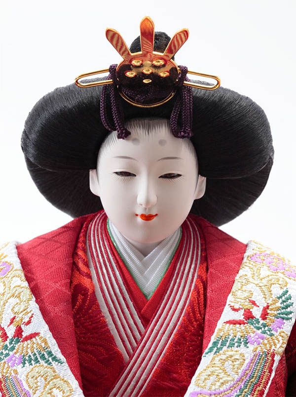 久月　 雛人形　久月作 平安三賢女 歌人付 雛の詩 段織 衣裳着 小十番親王 小三五五人 七人揃い 四段飾り 簡単組み立て 駿河古典蒔絵　詳細画像