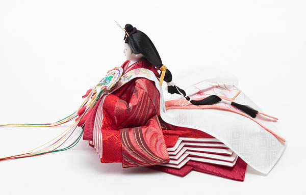 久月　 雛人形　久月作 平安三賢女 歌人付 雛の詩 段織 衣裳着 小十番親王 小三五五人 七人揃い 四段飾り 簡単組み立て 駿河古典蒔絵　詳細画像