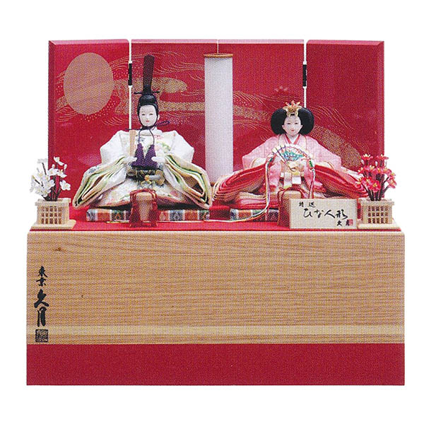 銘木 楢 段織 衣裳着 芥子親王 収納親王飾り 【D-14】