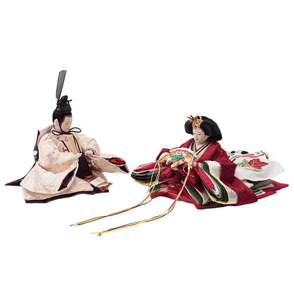 久月　 雛人形　銘木 栃 衣裳着 小芥子親王 収納親王飾り　詳細画像