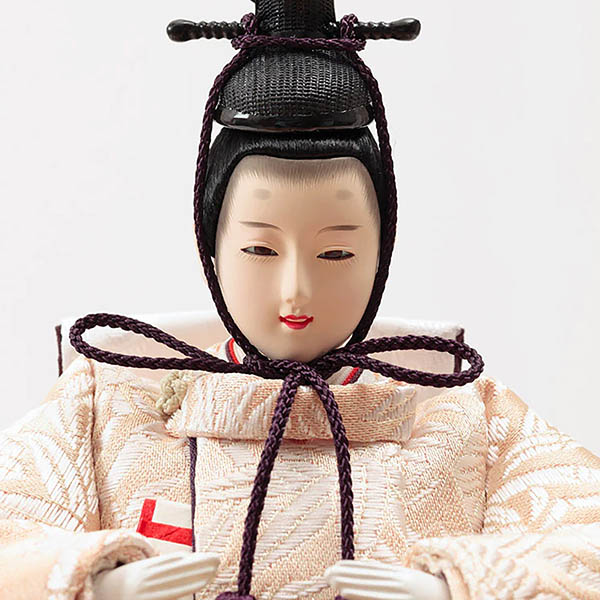 久月　 雛人形　銘木 栃 衣裳着 小芥子親王 収納親王飾り　詳細画像