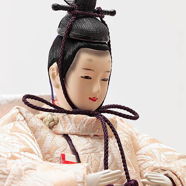 久月　 雛人形　銘木 栃 衣裳着 小芥子親王 収納親王飾り　詳細画像
