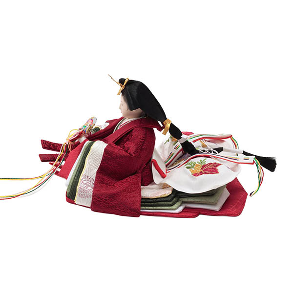 久月　 雛人形　銘木 栃 衣裳着 小芥子親王 収納親王飾り　詳細画像