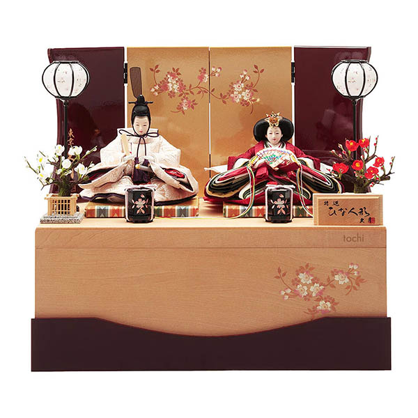 銘木 栃 衣裳着 小芥子親王 収納親王飾り 【D-15/73HR-S51-Z】