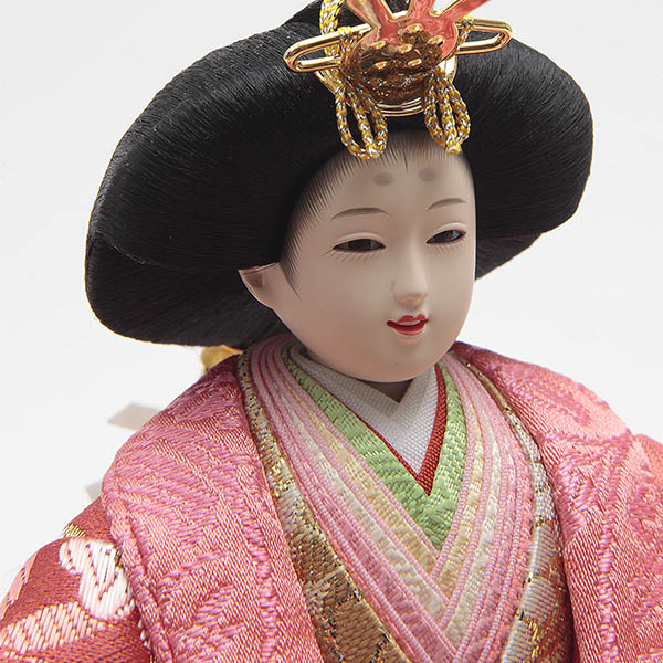 久月　 雛人形　銘木 檜 衣裳着 小芥子親王 収納親王飾り　詳細画像