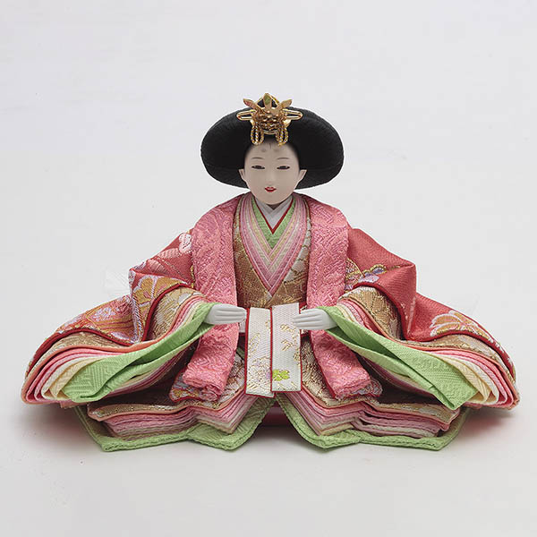 久月　 雛人形　銘木 檜 衣裳着 小芥子親王 収納親王飾り　詳細画像