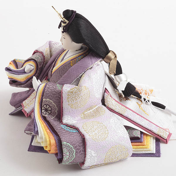 久月　 雛人形　着付 光園 銘木 屋久杉 衣裳着 柳親王 収納親王飾り　詳細画像