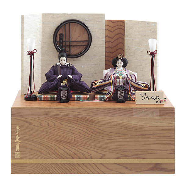 着付 光園 銘木 屋久杉 衣裳着 柳親王 収納親王飾り 【D-17】
