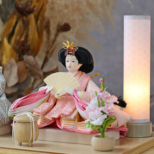 久月　 雛人形　久月 衣裳着 ケース入り 親王飾り 小芥子親王 アクリルケース飾り　詳細画像