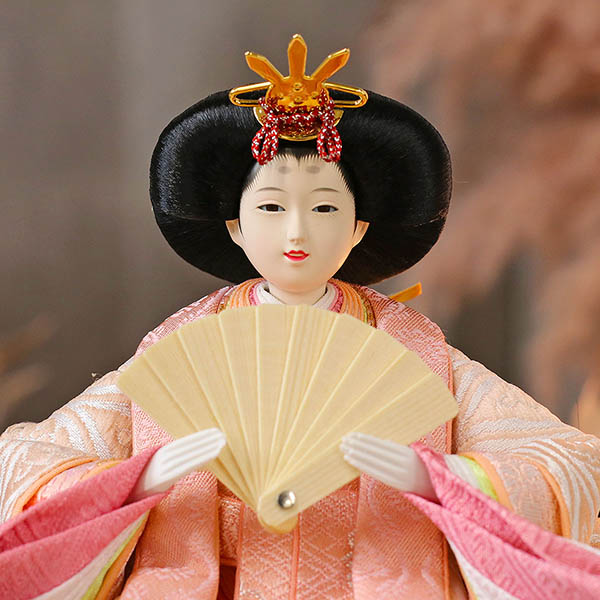 久月　 雛人形　久月 衣裳着 ケース入り 親王飾り 小芥子親王 アクリルケース飾り　詳細画像