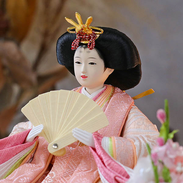 久月　 雛人形　久月 衣裳着 ケース入り 親王飾り 小芥子親王 アクリルケース飾り　詳細画像