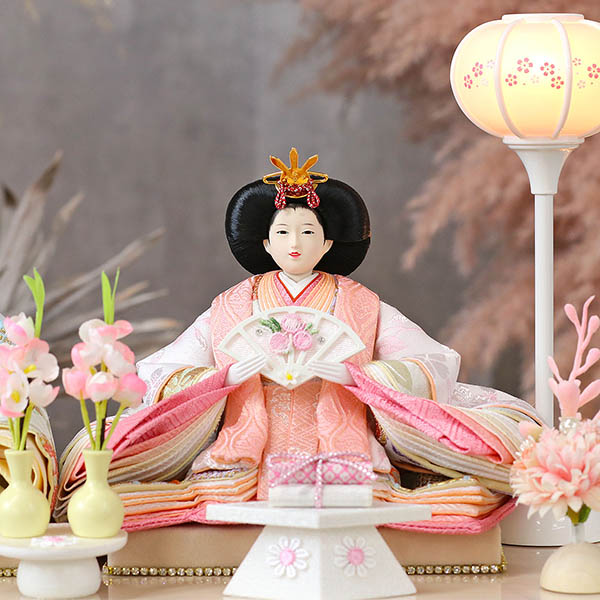 久月　 雛人形　久月 衣裳着 ケース入り 親王飾り 芥子親王 アクリルケース飾り　詳細画像