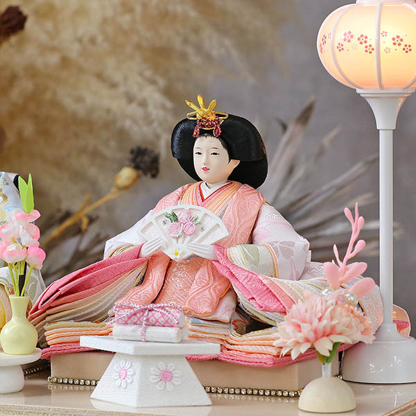 久月　 雛人形　久月 衣裳着 ケース入り 親王飾り 芥子親王 アクリルケース飾り　詳細画像