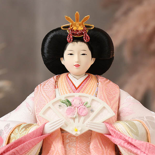 久月　 雛人形　久月 衣裳着 ケース入り 親王飾り 芥子親王 アクリルケース飾り　詳細画像