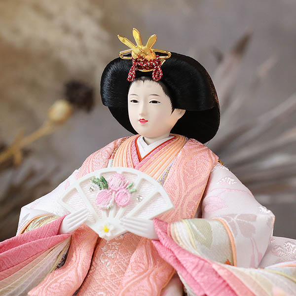 久月　 雛人形　久月 衣裳着 ケース入り 親王飾り 芥子親王 アクリルケース飾り　詳細画像