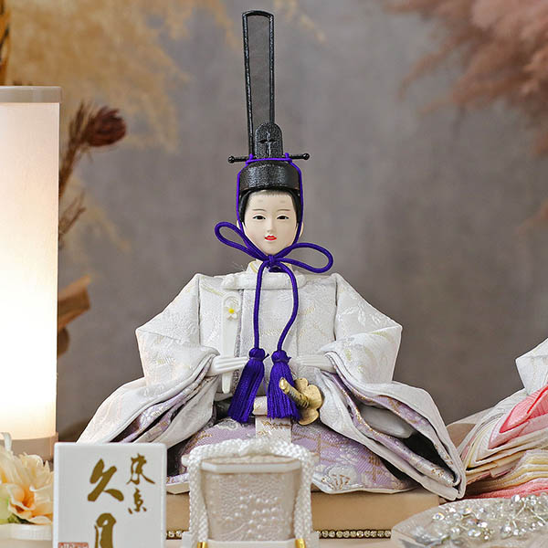 久月　 雛人形　久月 衣裳着 ケース入り 親王飾り 小芥子親王 アクリルケース飾り　詳細画像