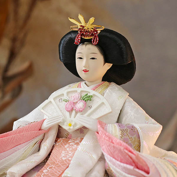 久月　 雛人形　久月 衣裳着 ケース入り 親王飾り 小芥子親王 アクリルケース飾り　詳細画像