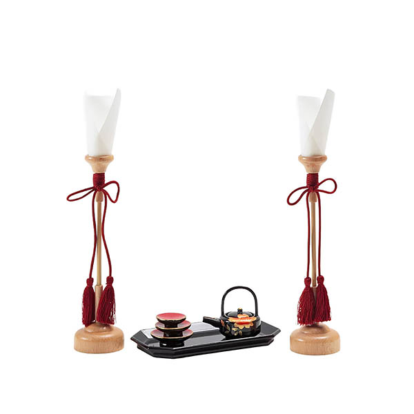 久月　 雛人形　銘木 花梨 正絹 衣裳着 小芥子親王 収納親王飾り　詳細画像