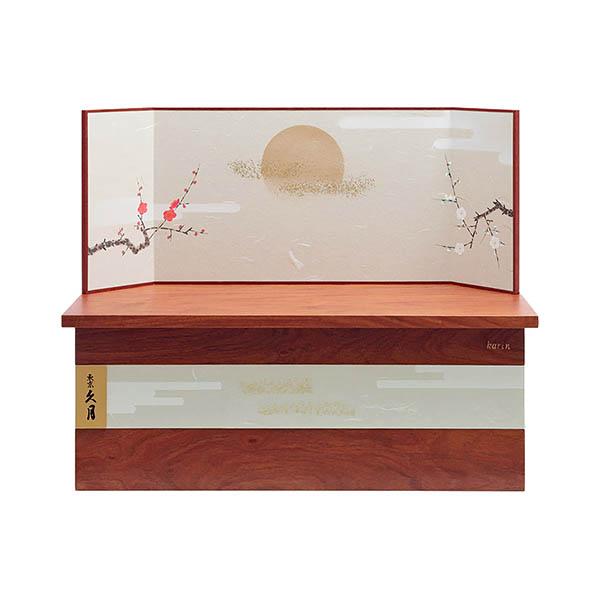 久月　 雛人形　銘木 花梨 正絹 衣裳着 小芥子親王 収納親王飾り　詳細画像