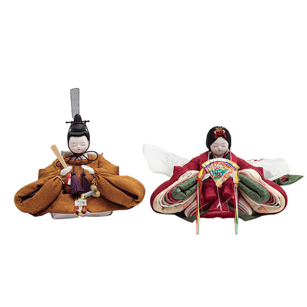 久月　 雛人形　銘木 花梨 正絹 衣裳着 小芥子親王 収納親王飾り　詳細画像