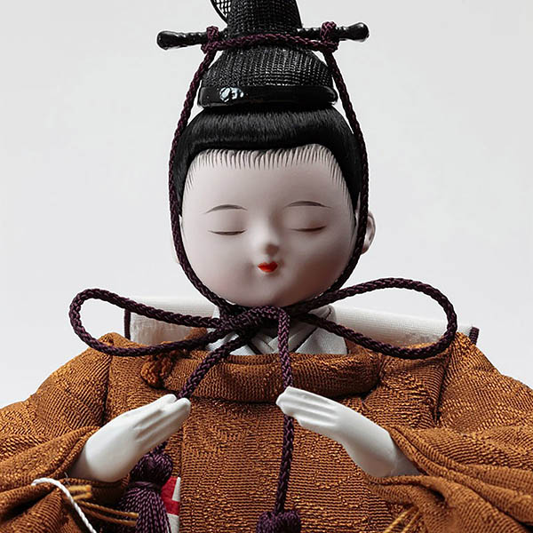 久月　 雛人形　銘木 花梨 正絹 衣裳着 小芥子親王 収納親王飾り　詳細画像