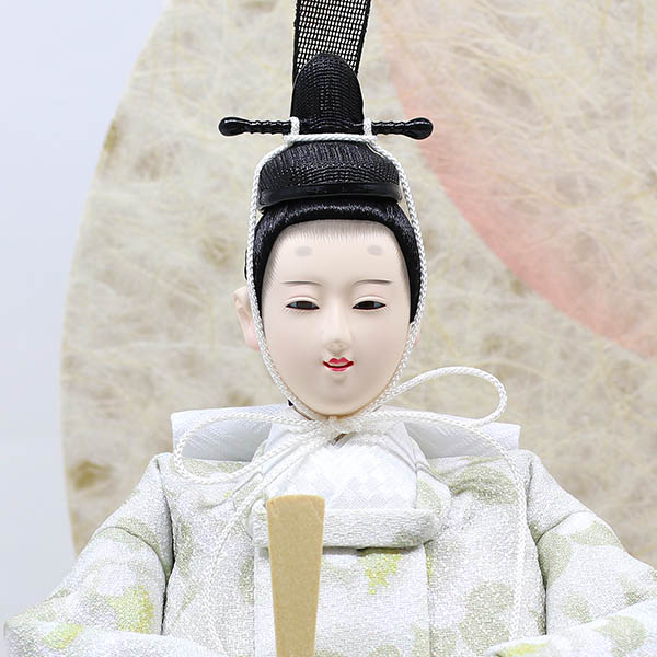 久月　 雛人形　久月 衣裳着 桜柄繭玉LED衝立 ケース入り 親王飾り 小三五親王 アクリルケース飾り　詳細画像