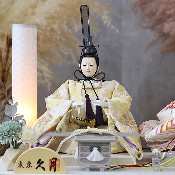 久月　 雛人形　久月 衣裳着 ケース入り 親王飾り 芥子親王 アクリルケース飾り　詳細画像