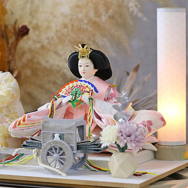 久月　 雛人形　久月 衣裳着 ケース入り 親王飾り 芥子親王 アクリルケース飾り　詳細画像