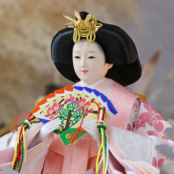 久月　 雛人形　久月 衣裳着 ケース入り 親王飾り 芥子親王 アクリルケース飾り　詳細画像