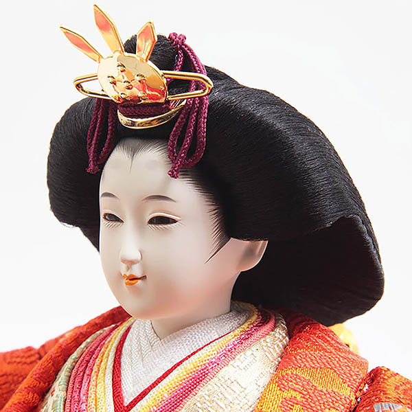 雛人形 久月 正絹有職 黄櫨染 衣裳着 芥子親王 二寸官女 棚式四段飾り 詳細画像 久月 雛人形 正絹有職 黄櫨染 衣裳着 芥子親王 二寸官女 棚式四段飾り 詳細画像