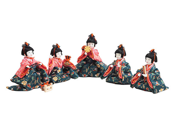 雛人形 久月 正絹有職 黄櫨染 衣裳着 芥子親王 二寸官女 棚式四段飾り 詳細画像 久月 雛人形 正絹有職 黄櫨染 衣裳着 芥子親王 二寸官女 棚式四段飾り 詳細画像