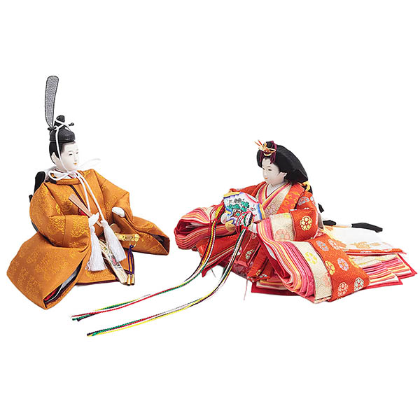 雛人形 久月 正絹有職 黄櫨染 衣裳着 芥子親王 二寸官女 棚式四段飾り 詳細画像 久月 雛人形 正絹有職 黄櫨染 衣裳着 芥子親王 二寸官女 棚式四段飾り 詳細画像