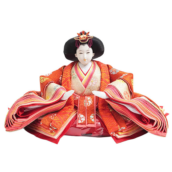 雛人形 久月 正絹有職 黄櫨染 衣裳着 芥子親王 二寸官女 棚式四段飾り 詳細画像 久月 雛人形 正絹有職 黄櫨染 衣裳着 芥子親王 二寸官女 棚式四段飾り 詳細画像