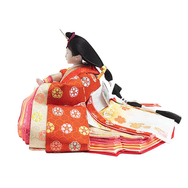 雛人形 久月 正絹有職 黄櫨染 衣裳着 芥子親王 二寸官女 棚式四段飾り 詳細画像 久月 雛人形 正絹有職 黄櫨染 衣裳着 芥子親王 二寸官女 棚式四段飾り 詳細画像