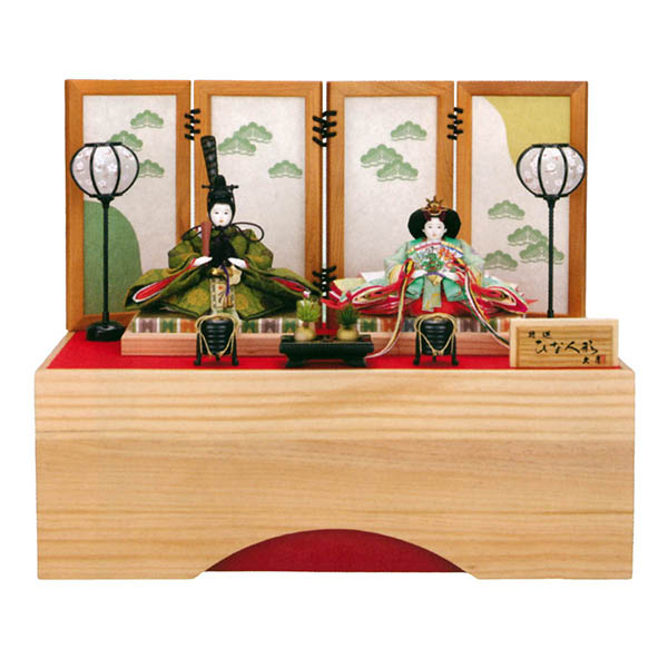 久月作 着付 二世光匠 色舞 若松 衣裳着 京十三番親王 収納親王飾り 【D-11】