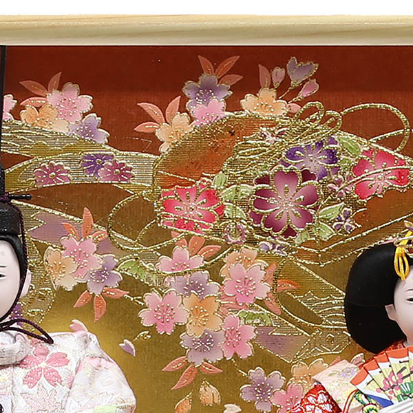 雛人形 久月 衣裳着 ケース入り 親王飾り 小三五親王 白木 木目 ガラスケース 詳細画像 久月 雛人形 衣裳着 ケース入り 親王飾り 小三五親王 白木 木目 ガラスケース 詳細画像