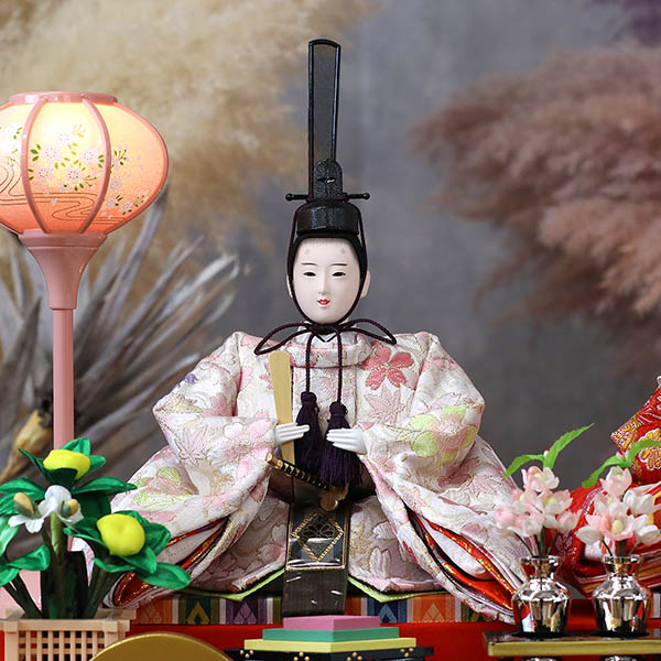 雛人形 久月 衣裳着 ケース入り 親王飾り 小三五親王 白木 木目 ガラスケース 詳細画像 久月 雛人形 衣裳着 ケース入り 親王飾り 小三五親王 白木 木目 ガラスケース 詳細画像