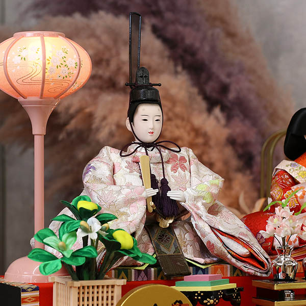 雛人形 久月 衣裳着 ケース入り 親王飾り 小三五親王 白木 木目 ガラスケース 詳細画像 久月 雛人形 衣裳着 ケース入り 親王飾り 小三五親王 白木 木目 ガラスケース 詳細画像