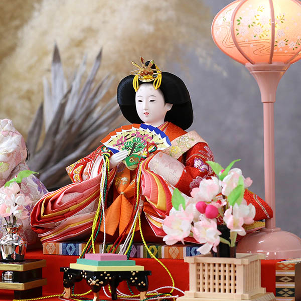 雛人形 久月 衣裳着 ケース入り 親王飾り 小三五親王 白木 木目 ガラスケース 詳細画像 久月 雛人形 衣裳着 ケース入り 親王飾り 小三五親王 白木 木目 ガラスケース 詳細画像