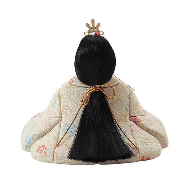 久月　 雛人形　一秀作 桃葉雛 木目込み 五人 収納飾り　詳細画像