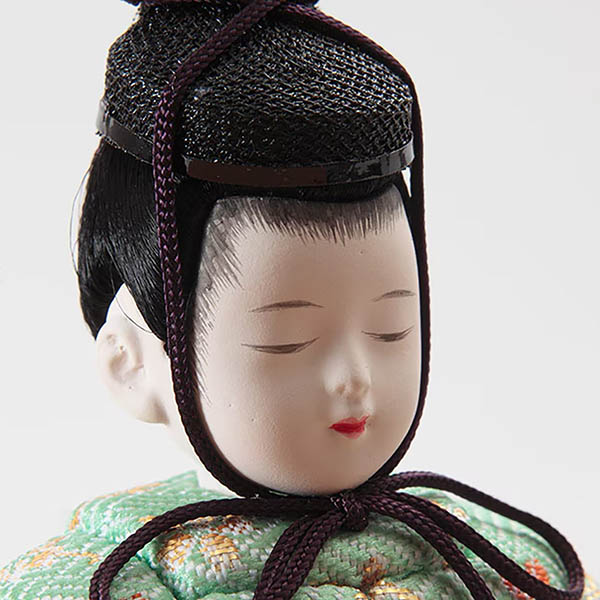 久月　 雛人形　一秀作 桃葉雛 木目込み 五人 収納飾り　詳細画像