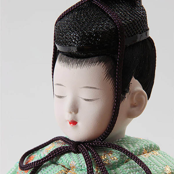 久月　 雛人形　一秀作 桃葉雛 木目込み 五人 収納飾り　詳細画像