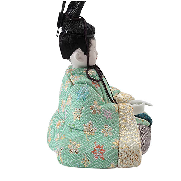 久月　 雛人形　一秀作 桃葉雛 木目込み 五人 収納飾り　詳細画像