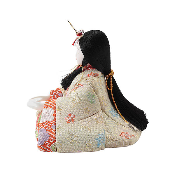 久月　 雛人形　一秀作 桃葉雛 木目込み 五人 収納飾り　詳細画像